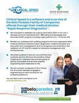 Clinical Speed and Rapid Response Diagnostics brochure